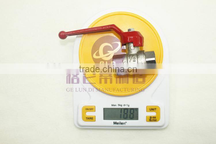 GLD 5PCS/LOT hot sale 1/4" Double male ball valve external thread ,brass ball valve ,copper valve ,