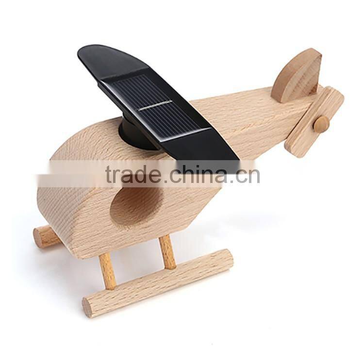 wooden solar energy powered Helicopter educational kit