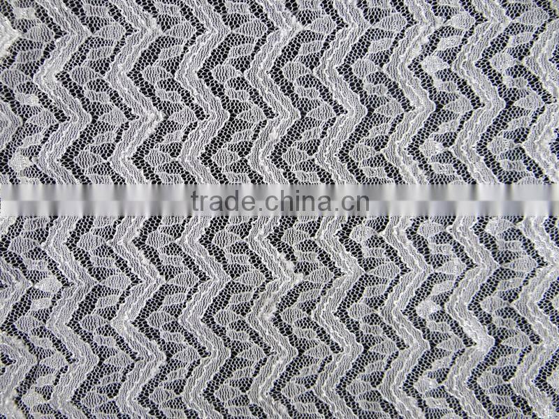 white fringe with bright yarn new style hot selling can make any color for bridal dressing nylon cotton lace fabric wholesale