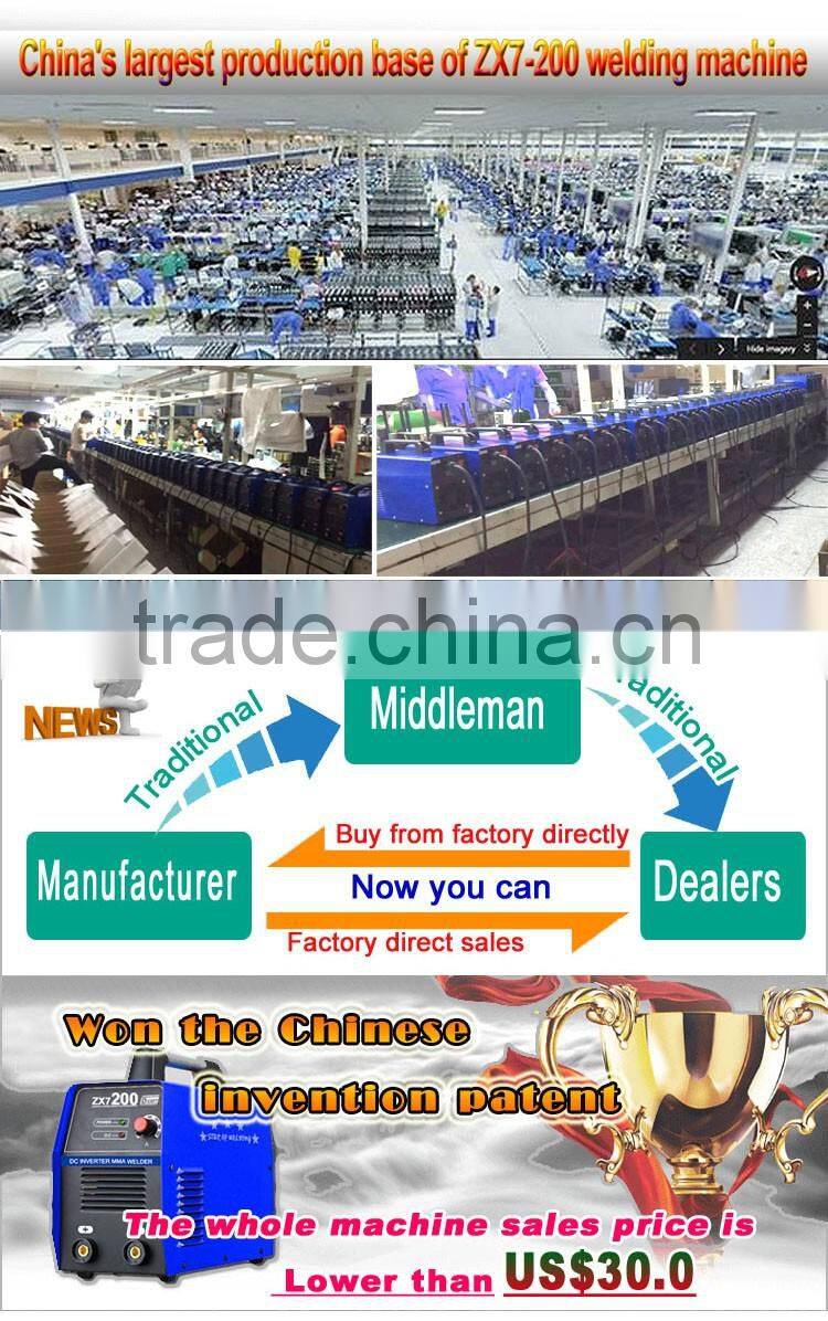 Cheap portable welding machine price ZX7 ARC 200 inverter welder{Largest assembly line , OEM around the world}