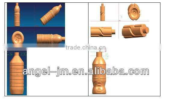 4 bottles one time PET bottle blow moulding equipment for bottled drinking water factory