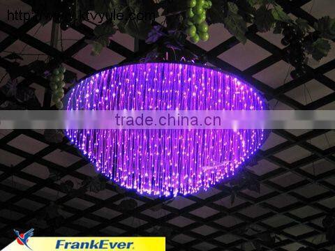 Fiber optic chandelier for hall lighting