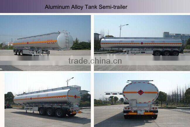 Straight Aluminum alloy tanker Trailer 40000L~45000L 3 Axle 6% Expansion with DOT ADR SASO certifications
