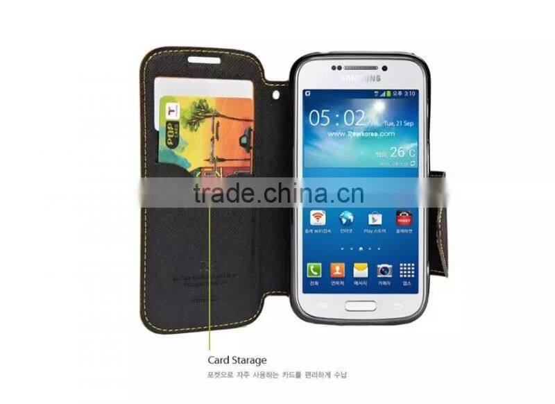 Good Quality Mobile Phone Leather Flip Cover Case For Sony Z3 Mini M55W With Stand Function