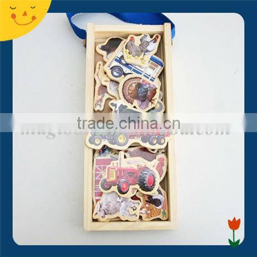 Custom shape Wooden words fridge magnet for decoration