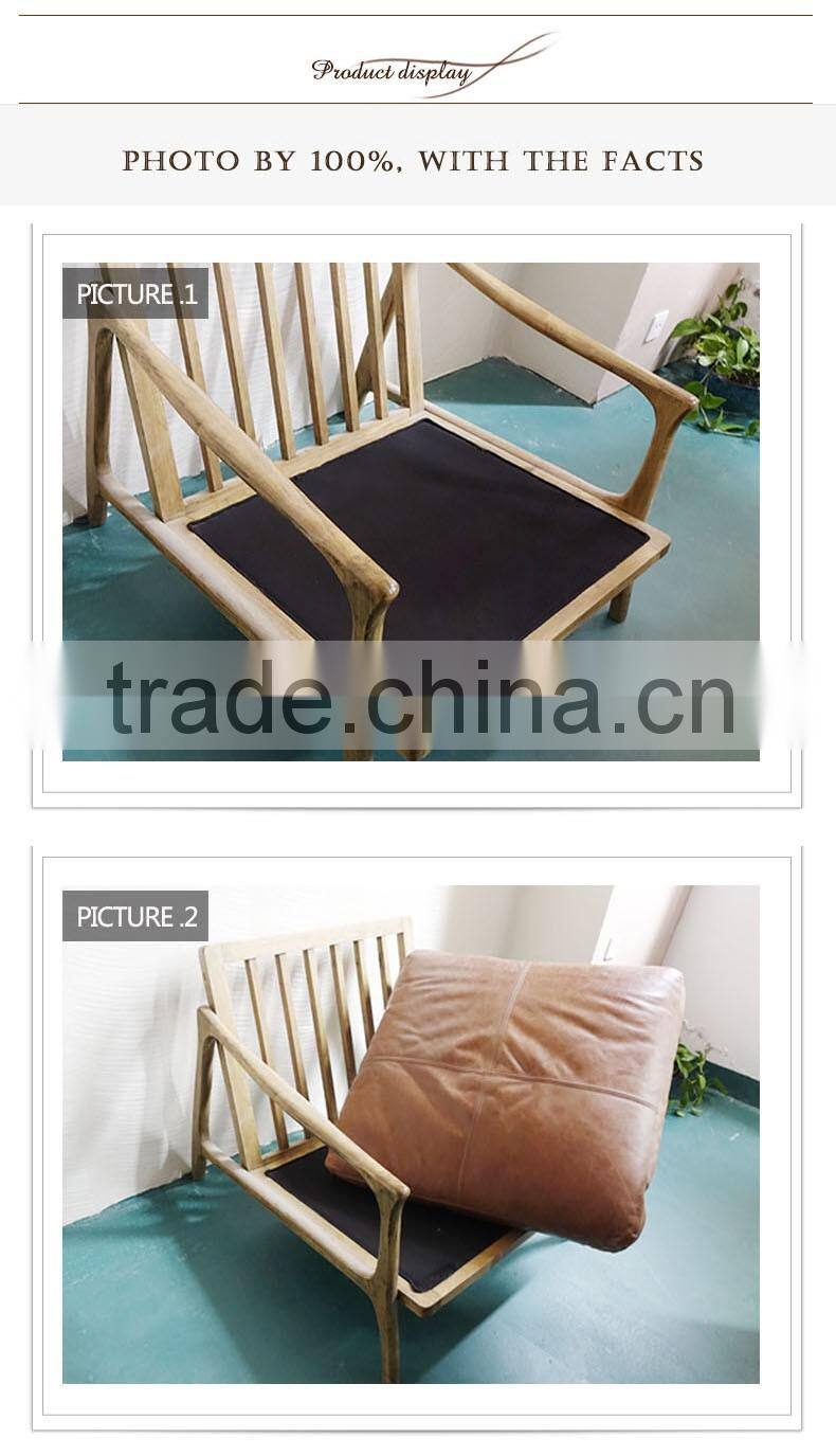 Wholesale Wooden Frame And Genuine Leather Combination Armchair,Luxury Sofas,Coffee Sofa