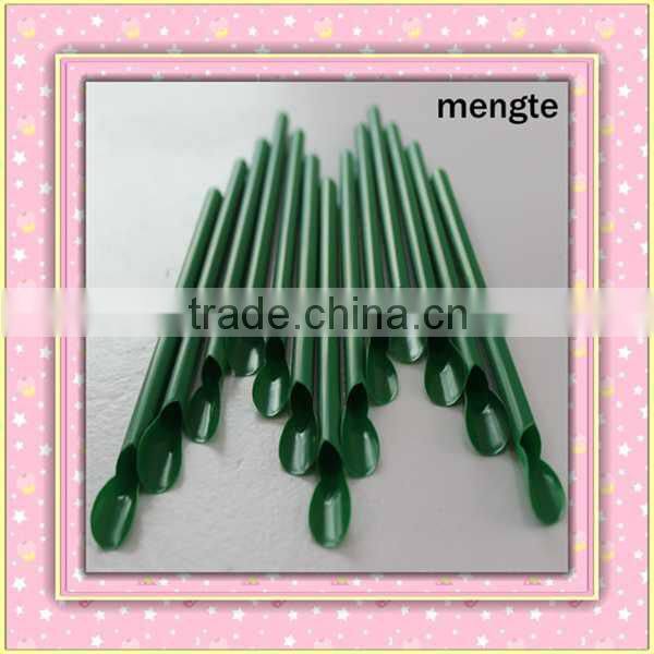 Mengte spoon straw/spoon drinking straw,plastic straw spoon