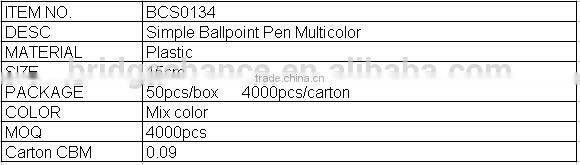 Simple Ballpoint Pen Multicolor