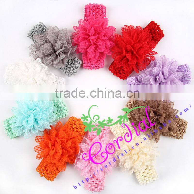 China Supplier Top Baby New Flower Head Bands Accessories Feather Party Hair Band for Girls