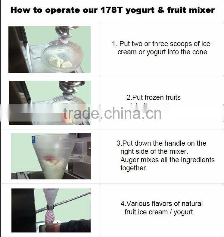 178T Stainless table top ice cream and smoothies mixer with metal cup made in China