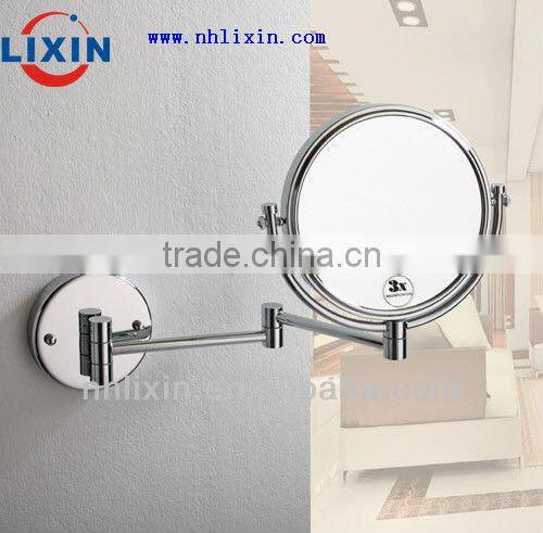 swing metal arm plug-in lighted vanity mirror 8" cosmetic mirror