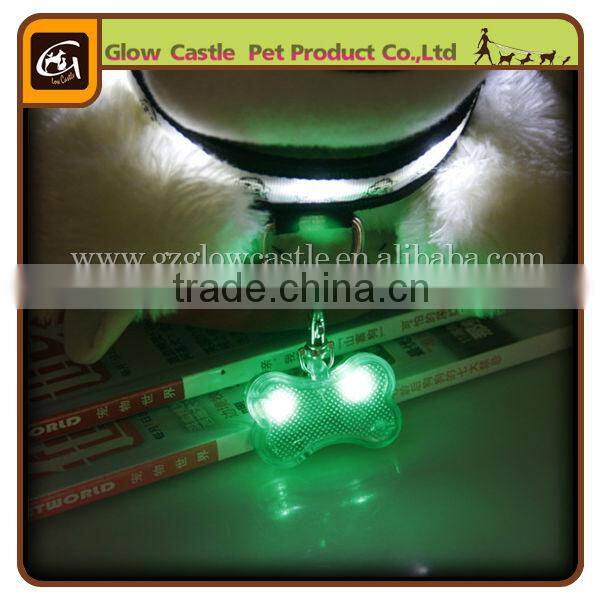 Safty LED Flash Pet Pendant With Note At Back