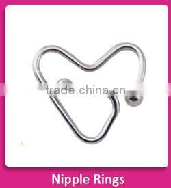 Wholesale 2016 latest fashion stainless steel zircon lip piercing jewelry rings