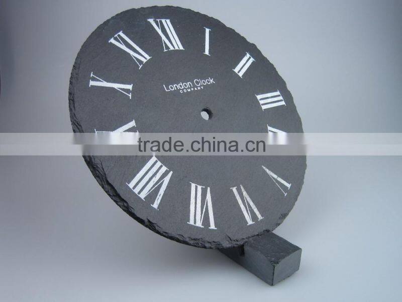 Eco-friendly slate wall clock with different images