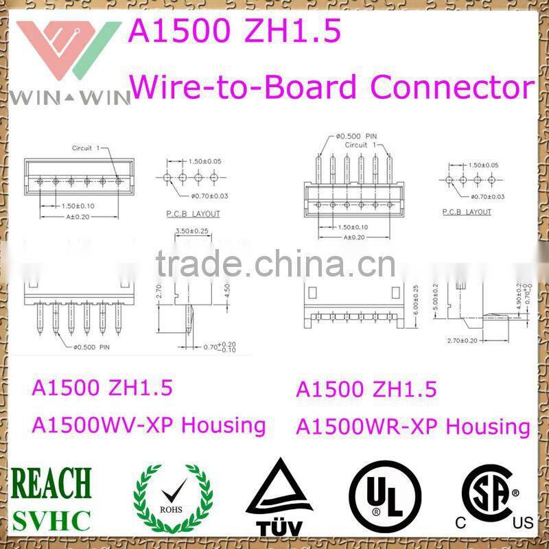 1. 5mm pitch A1500 ZH1.5 Electronic Wire to Board Connector