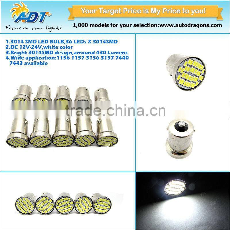 High lumen 1156 led car bulb with car turn signals warning
