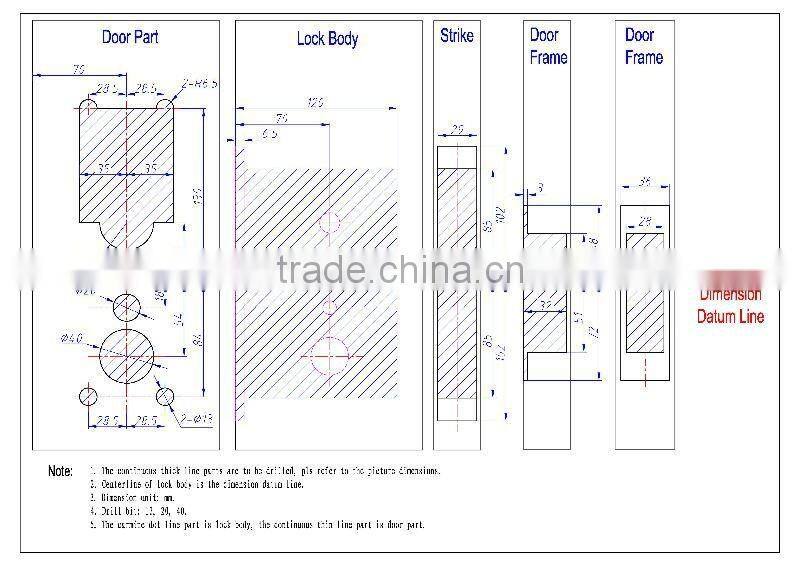 magnetic card lock- MG800 Hotel lock with Magnetic stripe Card reader