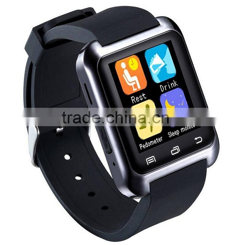New arrival Touch Screen China Smart Watch Phone Hot wholesale with Pedometer Waterproof Bluetooth U80