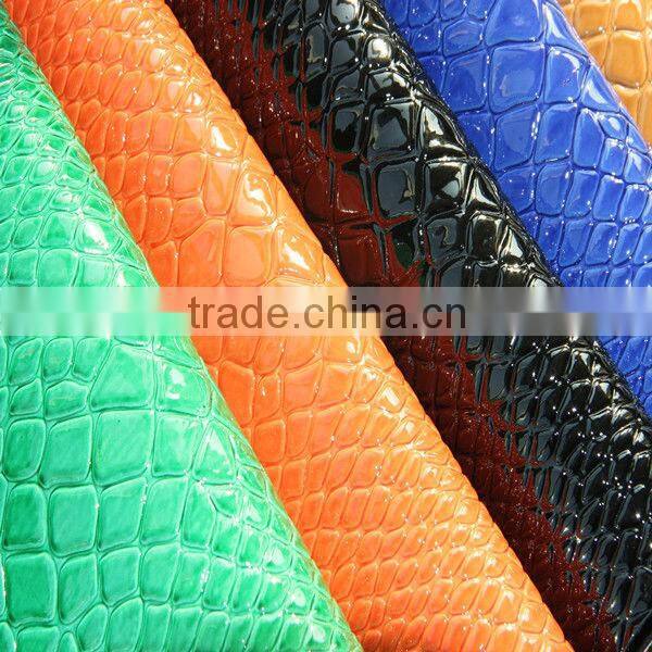 wenzhou leather with crocodile skin for handbag