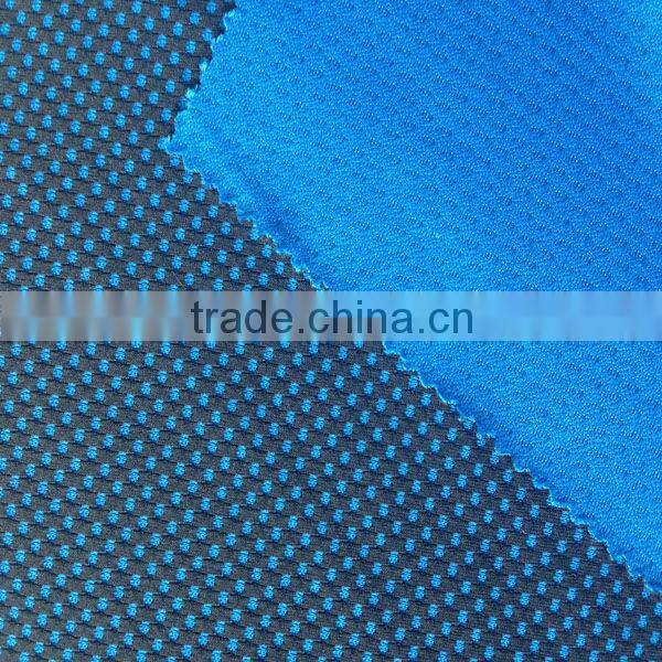 Jacquard 95%p 5%sp yarn dyed thermal knit fabric