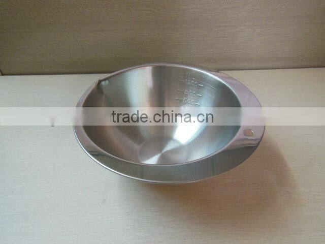 stainless steel salad bowl, food bowl, measuring bowl