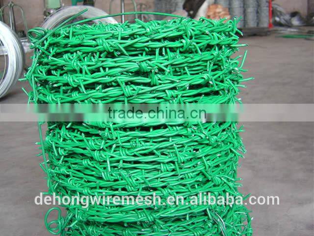 China Manufacturer Wholesale Cheap Barbed Wire , pvc coated barbed wire price per roll , low price barbed wire roll fence