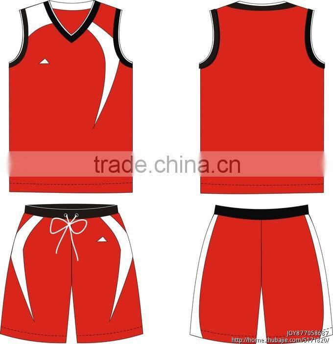 China Newest Design Red Basketball Jersey Wholesale with High Quality
