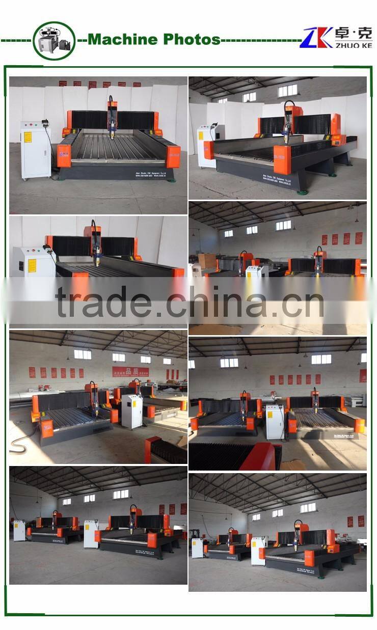 Heavy Duty Stone Engraving CNC Router 1300*2500mm With Yaskawa Servo Motor DSP Offline Control 5.5Kw Spindle ZK-1325