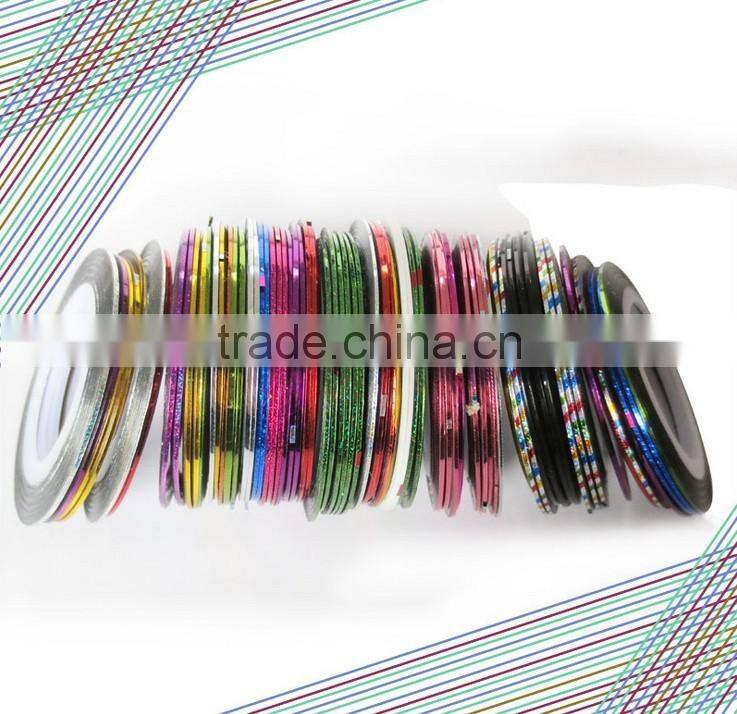 Fashion 40 colors nail striping tape for nail art decoration nail tapes