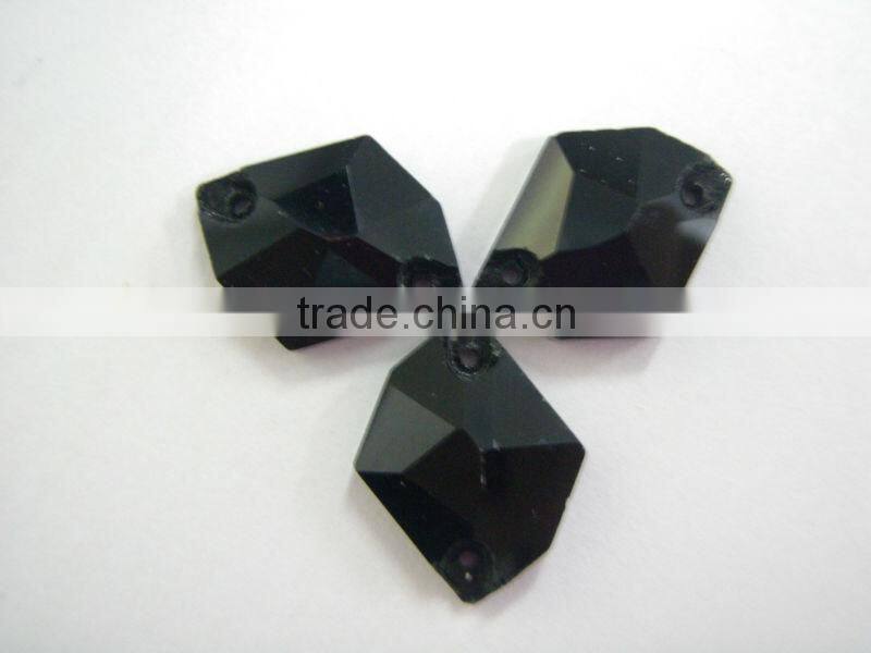 highest quality sew-on crystal beads number 3070# cosmic shape Jet color for garment