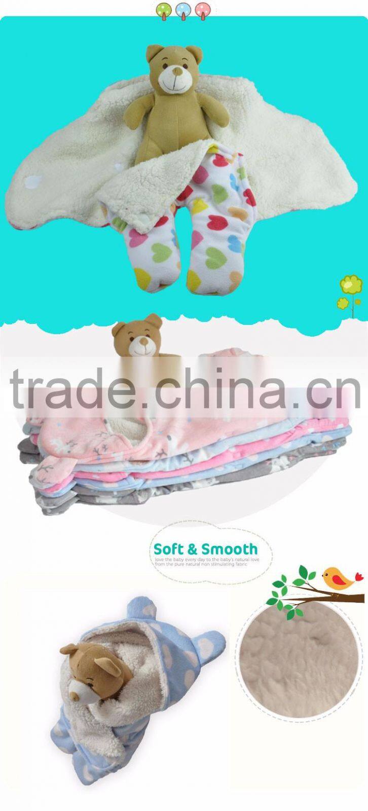 Cute Printed Shapes Heated Hooded Fleece Kids Blanket