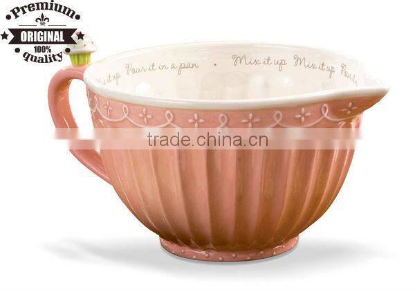 ceramic ice cream bowl dessert bowl with handle
