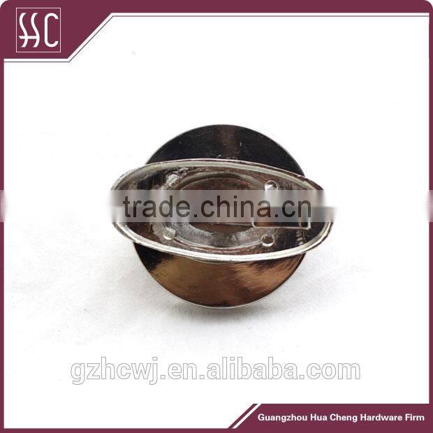 round shaped metal turn lock, black metal handbag lock