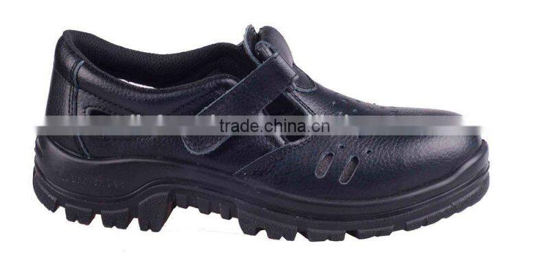 brand cheap safety shoes pu injection sole leather shoes industrial work boots action safety footwear for workers safety shoes