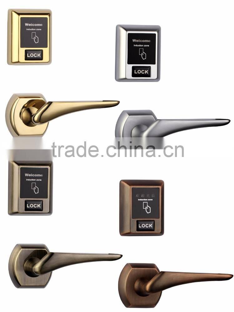 Split type silver rfid card electric handle safe digital hotel keyless smart lock key