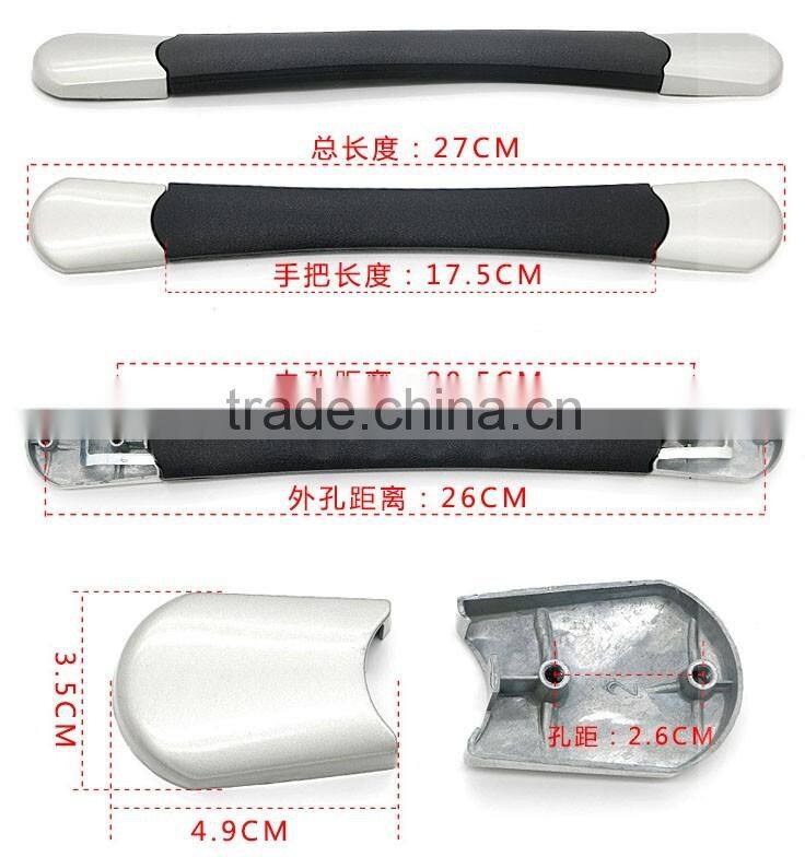 Plastic luggage bag carrying handle,Luggage case plastic handle parts,Suitcase accessories zinc alloy handle