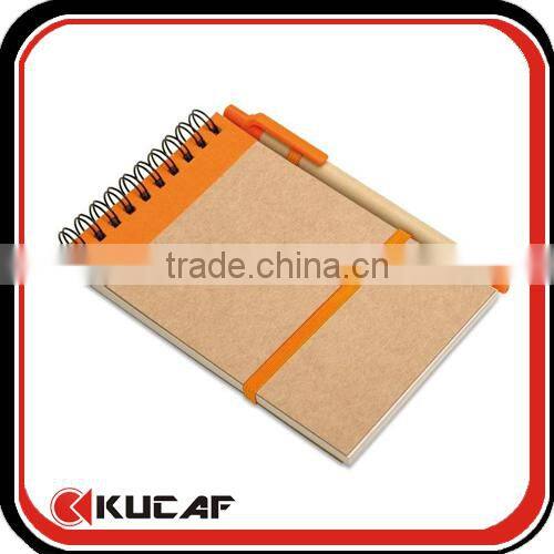 Custom kraft notebook with pen for school & office