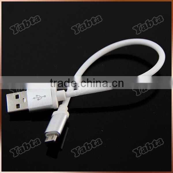 2015 best selling colorful braided usb fishnet usb cable with sync data 5pin micro usb aluminium cable for iphone charger cable