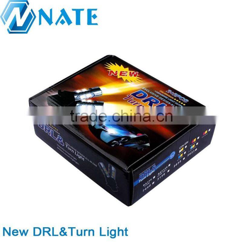 Hotselling car double color led drl turn signal light