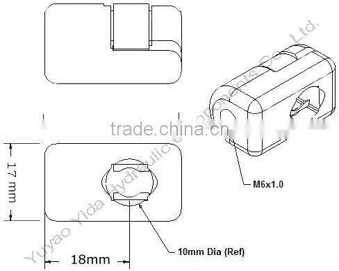 Gas spring Plastic Ball connector