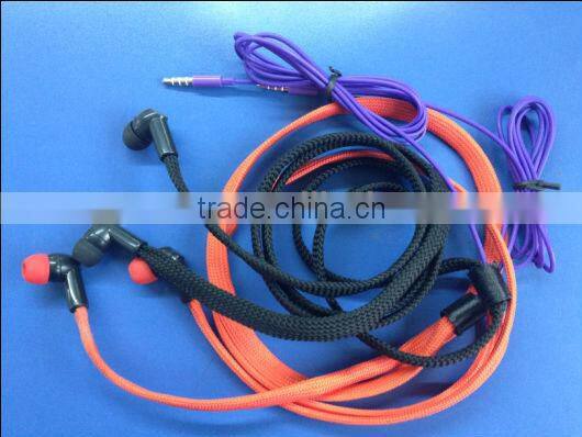 Colorful waterproof professional shoelace earphones&earbud from shantou factory