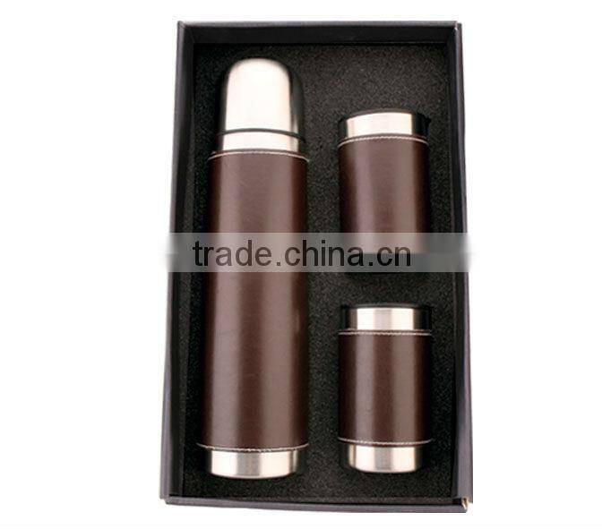 promotion flask and travel mug gifts set with bag packing
