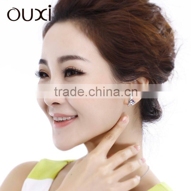 OUXI korean style wholesale crystal alibaba express women earrings 20789