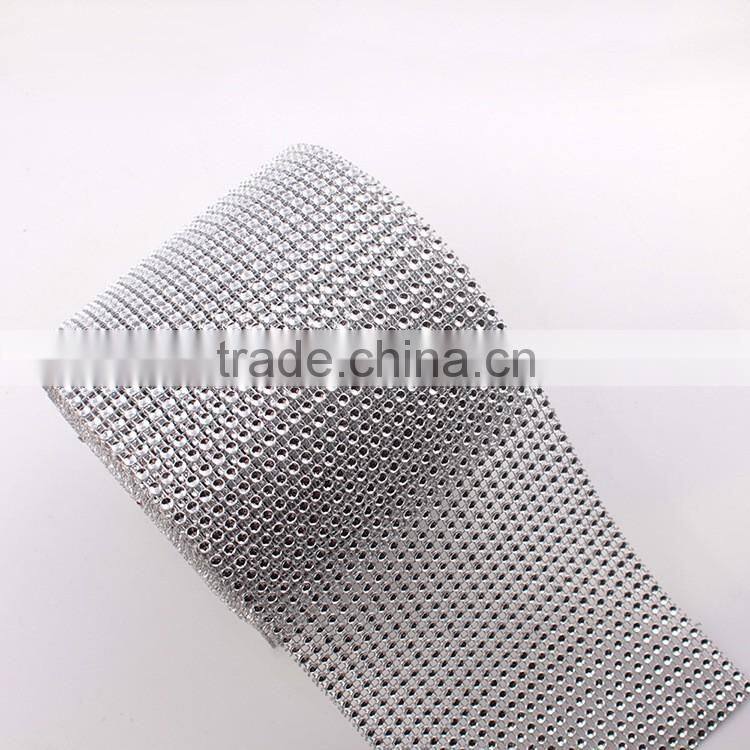 Wedding decorative 10yards acrylic diamond mesh wraps roll ,sparkle rhinestone ribbon