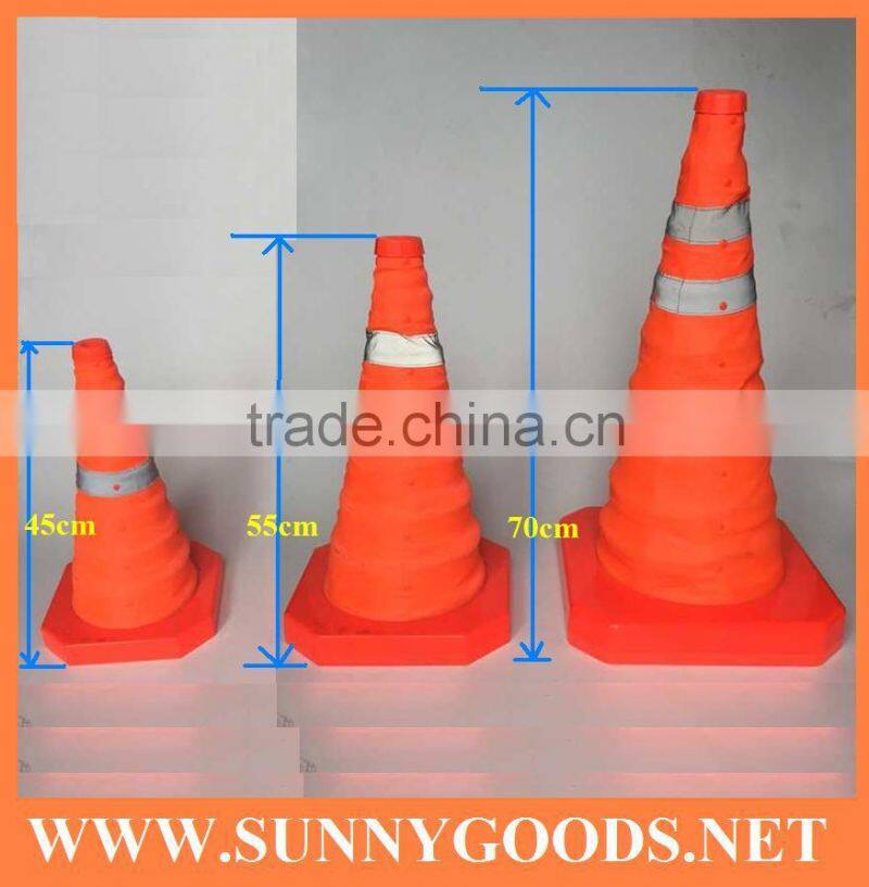 height 700mm retractable safety cones trafic cones
