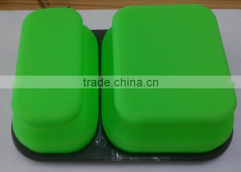 Microwave Oven Safe Silicone Collapsible Snack Box Dual two compartment Lunch box food container travel bowl