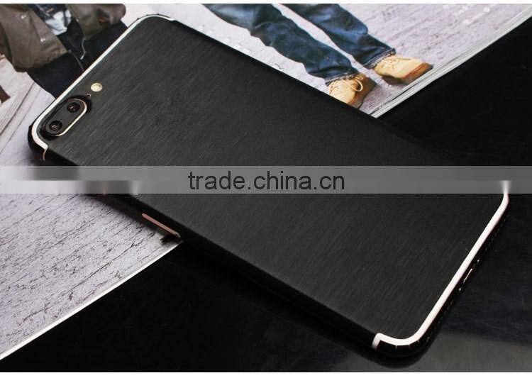 Hot selling for iphone 7 skin sticker brushed metal pvc wrap decal, full body design