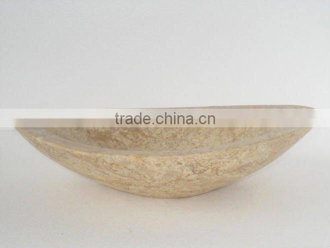 Beige Travertine Flower Arrangement Plate 30501