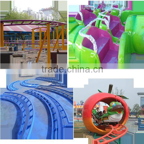 Kids apple train ride!!! Amusement park kids train ride electric mini train for sale