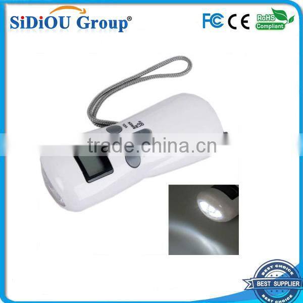 portable led emergency dynamo flashligh
